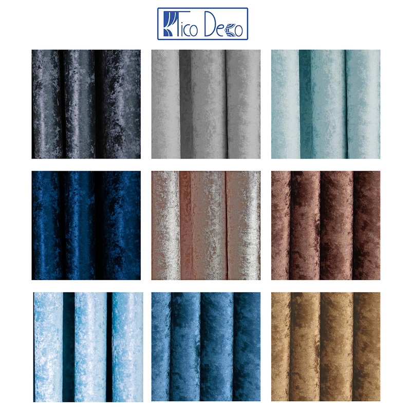 پرده تیکو دکو مدل مخمل کراشد سایز 160x280 سانتی متر - شیری