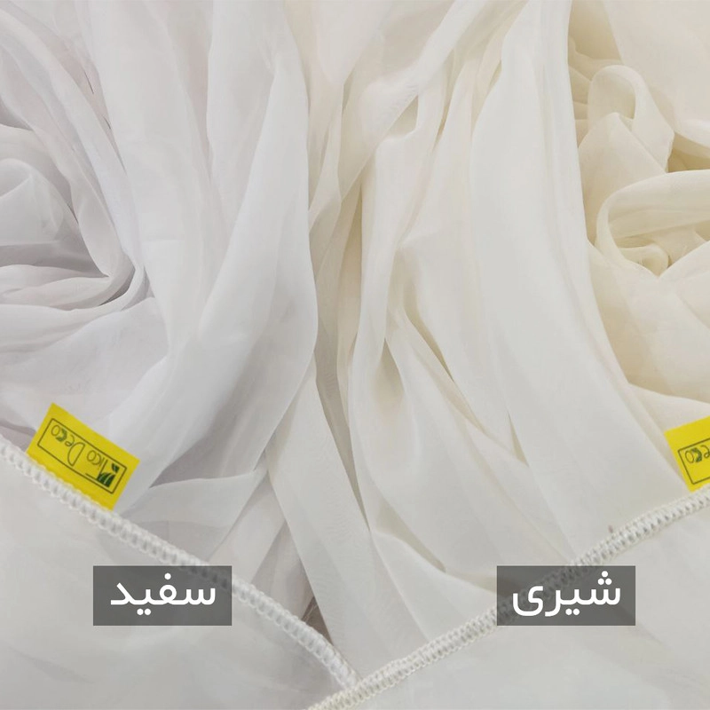 پرده تیکو دکو مدل پلیسه حریر کلاسیک سایز 180x280 سانتی متر - شیری
