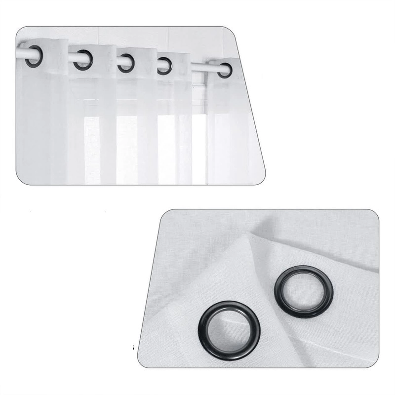 پرده تیکو دکو مدل کتان تور ساده سایز 140x230 سانتی متر - سفید